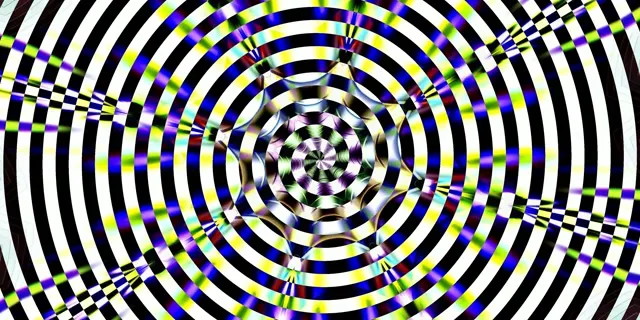 Hypnotic Black & White Circles 60fps Dual Screen Screensaver VJ